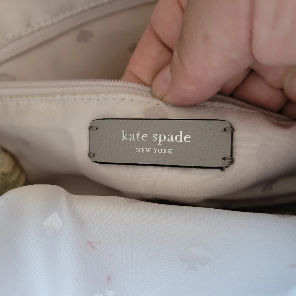 Kate Spade Dawn medium size backpack in light gray